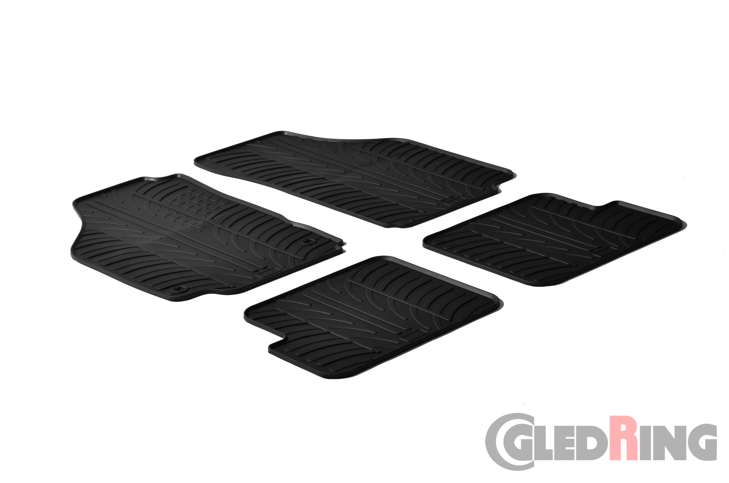 Original Gledring Passform Fußmatten Gummimatten 4 Tlg.+Fixing - LANCIA Ypsilon 09.2003-05.2011